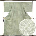 【中古】小紋 リサイクル着物 身丈160cm 裄66cm 前幅25.5cm 後幅29cm 袖丈48cm 袖幅33cm レディース 袷 菊 裄長 裄M-Lサイズ ...