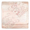 【中古】袋帯 リサイクル帯 幅30.5cm 長さ422cm レディース 花柄 秋冬春用 正絹(シルク)ピンク 美品 リメイク リユース