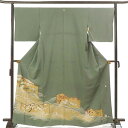 【中古】色留袖 リサイクル着物 身丈167cm 裄丈69cm 前幅24.5cm 後幅30cm 袖丈49cm 袖幅34.5cm レディース 袷 波頭 裄長 裄L-...