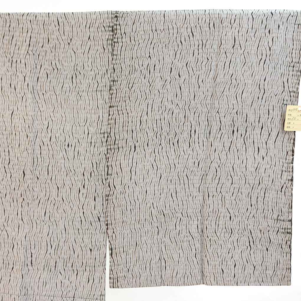 【中古】男物長襦袢 リサイクル着物 襦袢丈134cm 裄68cm 袖丈50cm 袖幅34cm メンズ 袷 絞り 裄長 裄Lサイズ 秋冬春用 正絹（シルク）グレー 美品 リメイク リユース