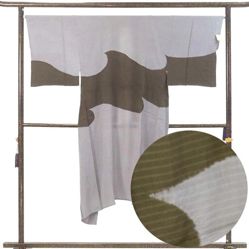 【中古】男物長襦袢 リサイクル着物 襦袢丈133cm 裄68cm 袖丈50cm 袖幅34cm メンズ 絞り 裄長 裄Lサイズ 正絹(シルク)グレー 美品 リメイク リユース 【中古】男物長襦袢 リサイクル着物 襦袢丈133cm 裄68cm 袖丈50cm 袖幅34cm メンズ 絞り 裄長 裄Lサイズ 正絹(シルク)グレー 美品 リメイク リユース