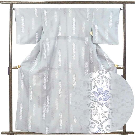 【中古】小紋 リサイクル着物 身丈161cm 裄65cm 前幅24cm 後幅29.5cm 袖丈47cm 袖幅32.5cm 袷 花織 裄Mサイズ 秋冬春用 ポリエステル グレー 美品 リメイク リユース 【中古】小紋 リサイクル着物 身丈161cm 裄65cm 前幅24cm 後幅29.5cm 袖丈47cm 袖幅32.5cm 袷 花織 裄Mサイズ 秋冬春用 ポリエステル グレー 美品 リメイク リユース