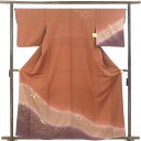 【中古】訪問着 リサイクル着物 身丈162cm 裄66cm 前幅23.5cm 後幅28cm 袖丈49cm 袖幅34.5cm レディース 袷 扇面 裄長 裄M-L...
