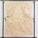 【中古】紬 リサイクル着物 身丈155cm 裄63cm 前幅22.5cm 後幅28cm 袖丈56cm 正絹(シルク) レディース 袷仕立 秋冬春用 ピンク地 裄...