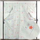 【中古】紬 リサイクル着物 身丈160cm 裄68cm 前幅24.5cm 後幅29cm 袖丈49cm 正絹(シルク) レディース 袷仕立 秋冬春用 ブルー地 裄...