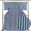 【中古】小紋 リサイクル着物 身丈164cm 裄66cm 前幅24cm 後幅30.5cm 袖丈49cm 袖幅33cm レディース 袷 縞 裄長 裄M-Lサイズ ...