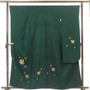 【中古】振袖 リサイクル着物 身丈161cm 裄65cm 前幅26cm 後幅31cm 袖丈109cm 袖幅34.5cm レディース 袷 御所車 裄Mサイズ 秋冬...