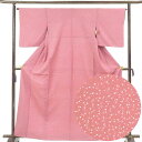 【中古】小紋 リサイクル着物 身丈165cm 裄65cm 前幅23cm 後幅29cm 袖丈49cm 袖幅34cm レディース 袷 連続模様 裄Mサイズ 秋冬春用...