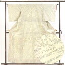 【中古】紬 リサイクル着物 身丈158cm 裄64cm 前幅24cm 後幅28.5cm 袖丈49cm 袖幅32cm レディース 袷 絣模様 裄Mサイズ 秋冬春用...