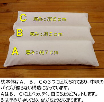 高さ調節できる バランスパイプ枕独自の3層構造で寝心地良好！頭と首にぴったりフィット！【柄お任せ】【送料無料】パイプマクラ　35/50cmハードパイプ枕　洗える枕、快眠まくら　パイプピロー　枕　ウォッシャブル　35cm×50cm