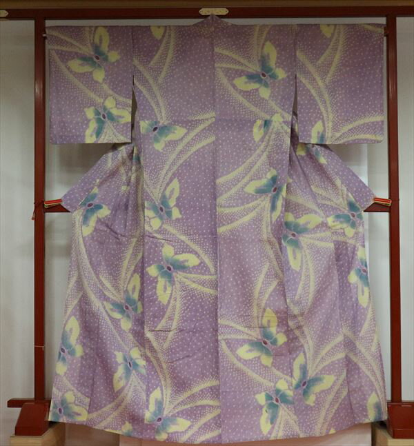 有松絞ゆかた未使用着物　未使用きもの　リサイクルきもの　リサイクル着物　リサイクルゆかた　リサイクル浴衣　pyukaw-0038のサムネイル