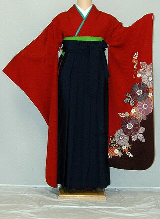【レンタル】振袖、袴(はかま)レンタル【赤・ピンク・赤紫系】【HF933】標準/L寸/7号/9号/11号/13号/冬春キャンペーン
