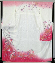 【レンタル】振袖レンタル【白・薄色系】【RS830】標準/L寸/7号/9号/11号/13号 冬春キャンペーン