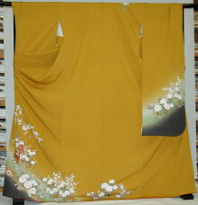 Rakuten - 【成人式】振袖 レンタル 23号 H120cm位迄 往復送料無料 2L 3L 4L 17号 19号 21号 23号 25号 大きいサイズ ワイドサイズ ゆったりサイズ 振袖レンタル 貸衣装 正絹 幅広 レトロ レディース トールサイズ 大阪 東京 名古屋【黄色・淡色系】【rs952】冬春キャンペーン