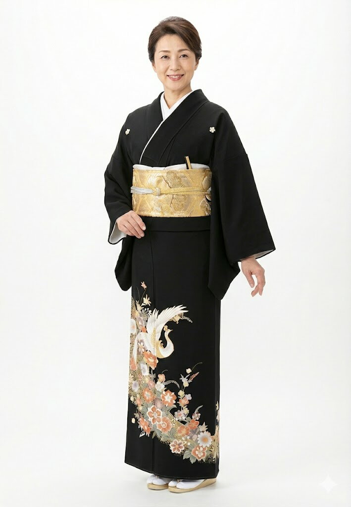 【レンタル】【留袖】レンタル 13号迄 H105cm迄 黒留袖 フルセットレンタル 往復送料無料 普通サイズ S M L LL 7号 9号 11号 13号 ヒップ105cm迄 留袖レンタル 貸衣装 正絹 結婚式 高級品 母親 服装トメソデ rental 大阪 【rt151】春夏キャンペーン