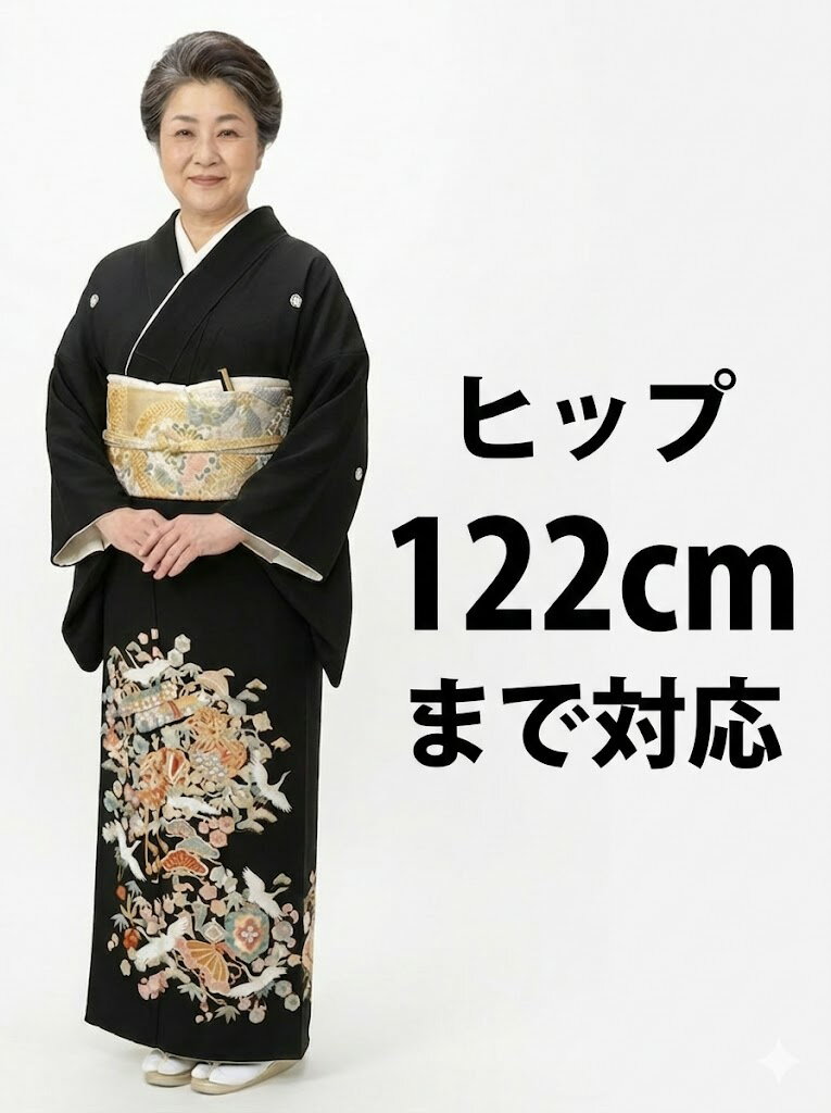 Rakuten - 【レンタル】〔黒留袖レンタル〕〔ワイド・LL〕〔往復送料無料〕〔着物レンタル〕 rt232 〔結婚式〕〔貸衣装〕春夏キャンペーン