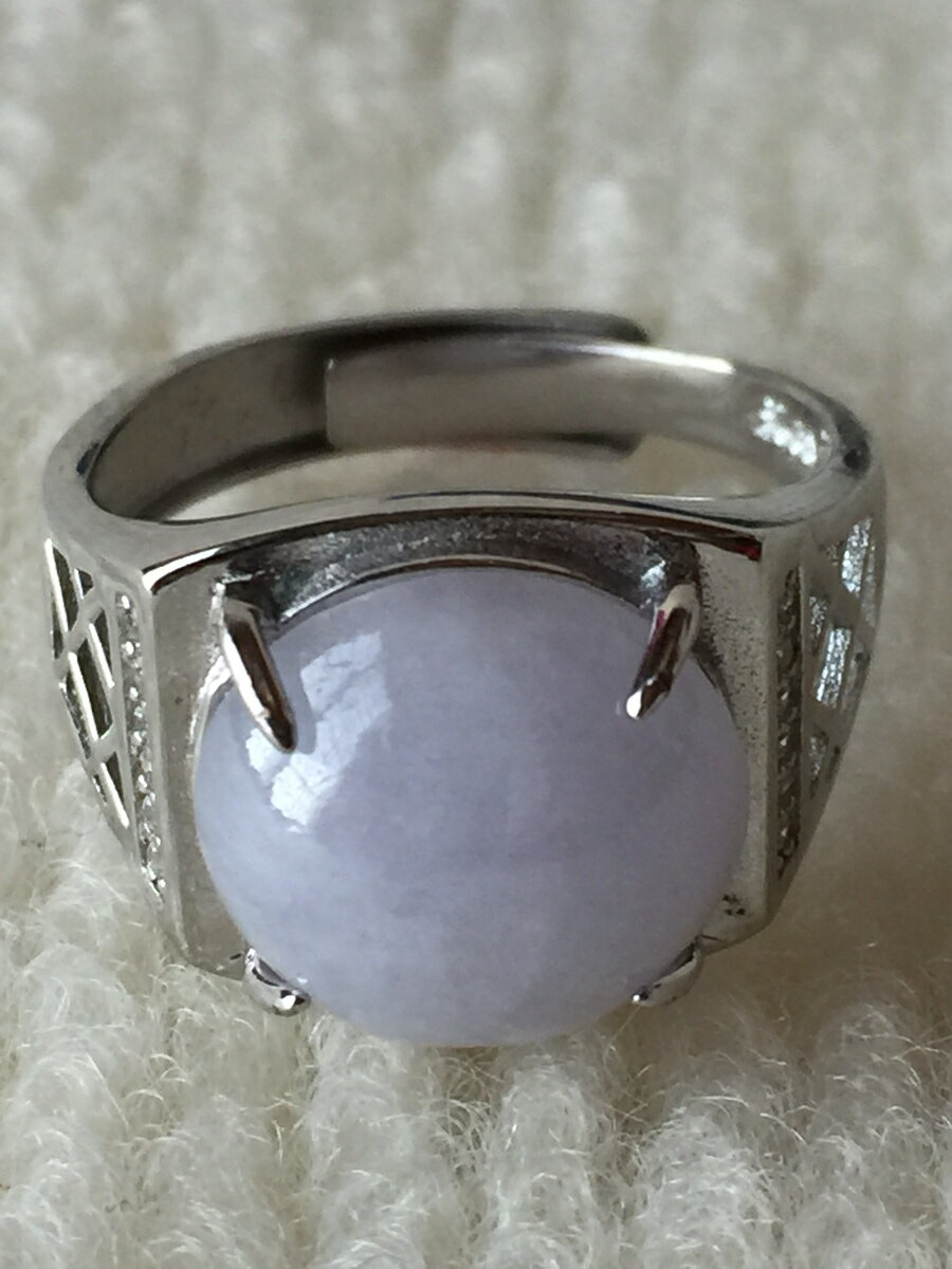 指輪紫色ミャンマー本翡翠石 1