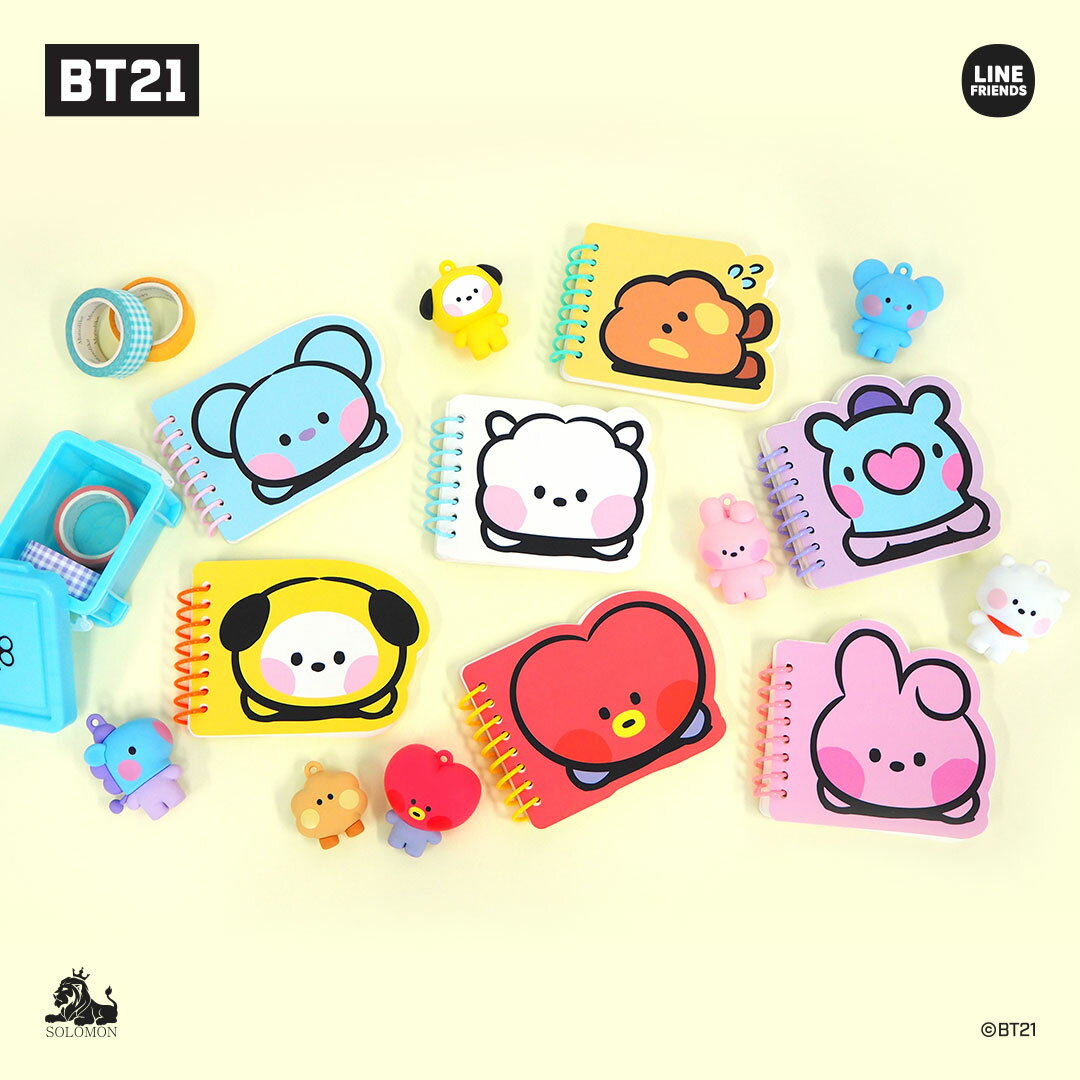 【:30%OFF SALE:】【BT21 minini メモノート (本文60枚) 】MEMO NOTE FNB_M リングノート メモ帳 キャラクター 文具 ...