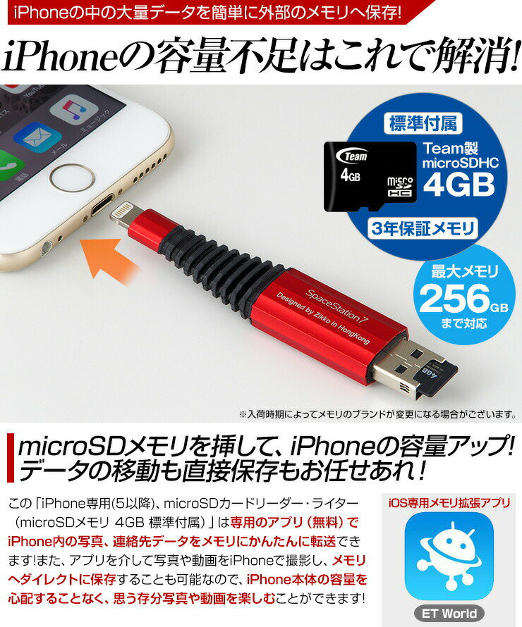 iPhone バックアップ USBメモリ microSD 4GB 容量不足 写真 連絡先 動画 データ コピー 保存 カードリーダー microSDカードリーダー iPhoneSE2 iphone SE iPad iPod アイフォン おすすめ iphone12 .3R