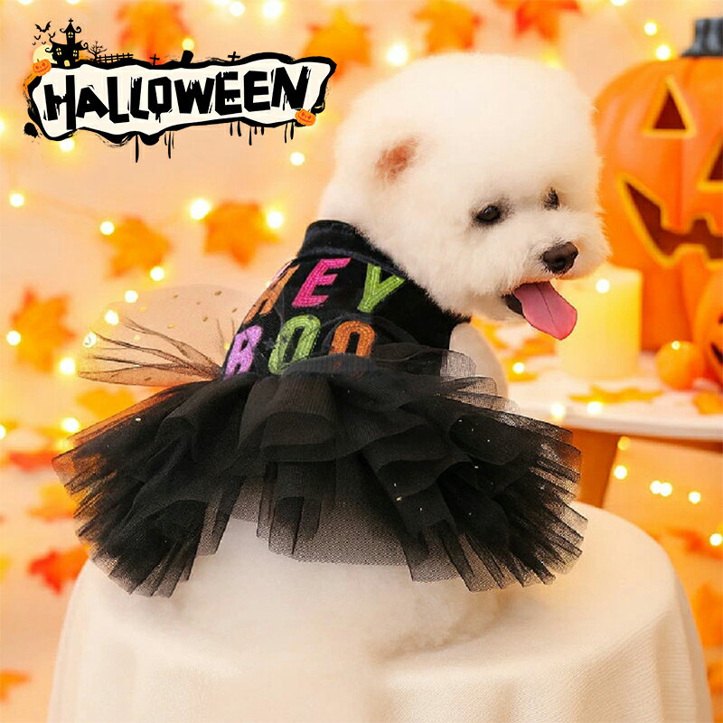 ハロウィン ペット服 ワンピース 猫服 犬服 ハロウイン衣装 猫の服 ペットウェア リボン付き コスプレ ..