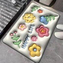 バスマット 3D効果 バスマット 速乾 吸水 40x60cm 50x80cm 60x90cm 立体花柄 吸水速乾 吸水性 滑り止め お風呂 浴室 長方形 洗濯可 かわいい 丸洗い 高吸水 足ふきマット 足拭きマット 高密度 洗面所 風呂マット 滑り止め 台所マット お手入れ簡単 通年 新生活 送料無料