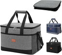 大容量クーラーボックス ソフトクーラーバッグ 3層断熱 大容量 折り畳み式 35 保冷バッグ 保冷ボックス 手持ちと肩掛け両用 夏保冷 アウトドア 買い物 釣り...