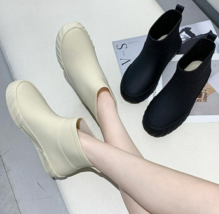 Rakuten - レインブーツ レインシューズ レディース 雨靴 ショートブーツ 完全防水 履きやすい 滑りにくい 黒 レインショートブーツ レイン　梅雨対策