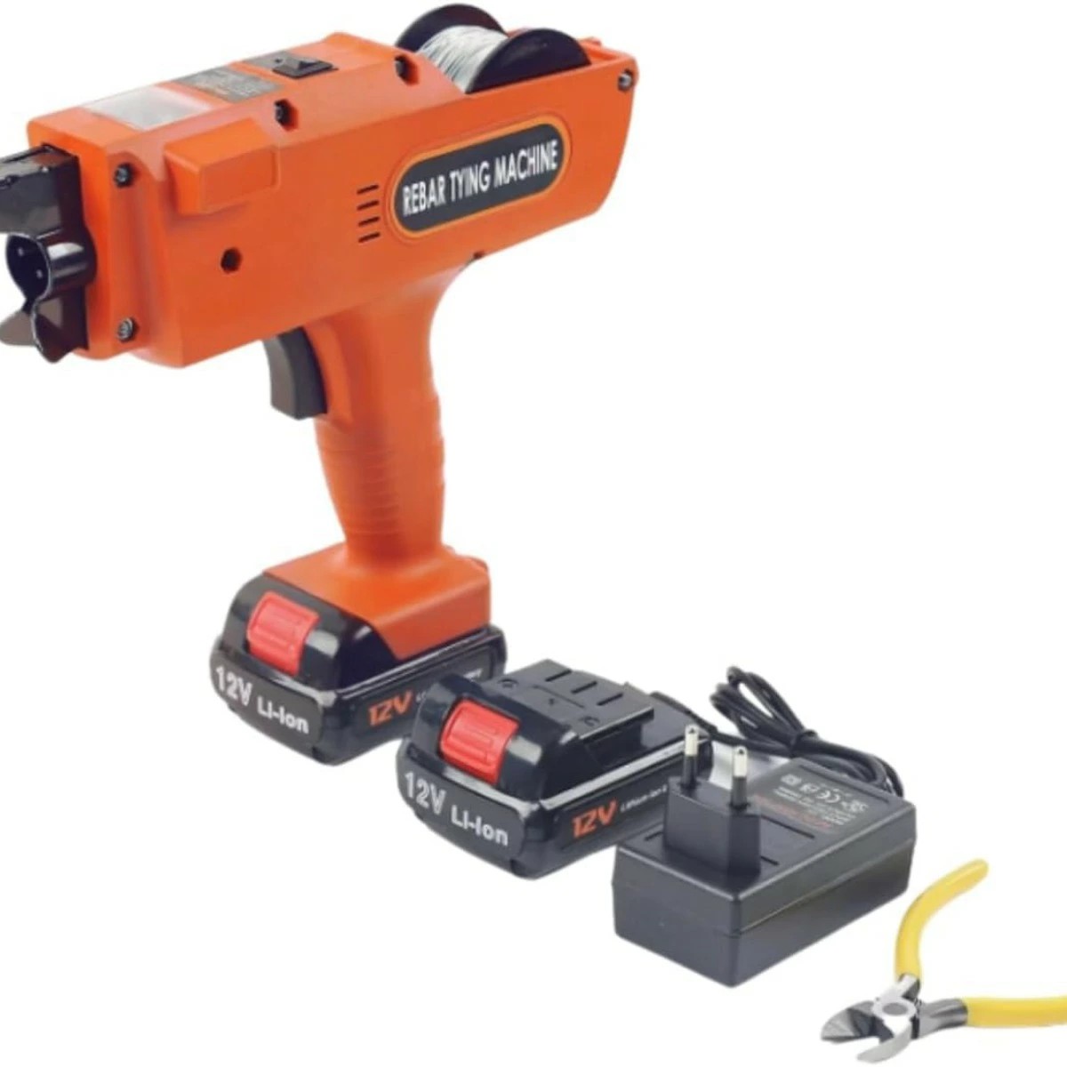 電動鉄筋結束機 充電式 鉄筋用結束工具 8-34mmの結束範囲 4500Ahのバッテリー 6枚専用結束線付き 手持..