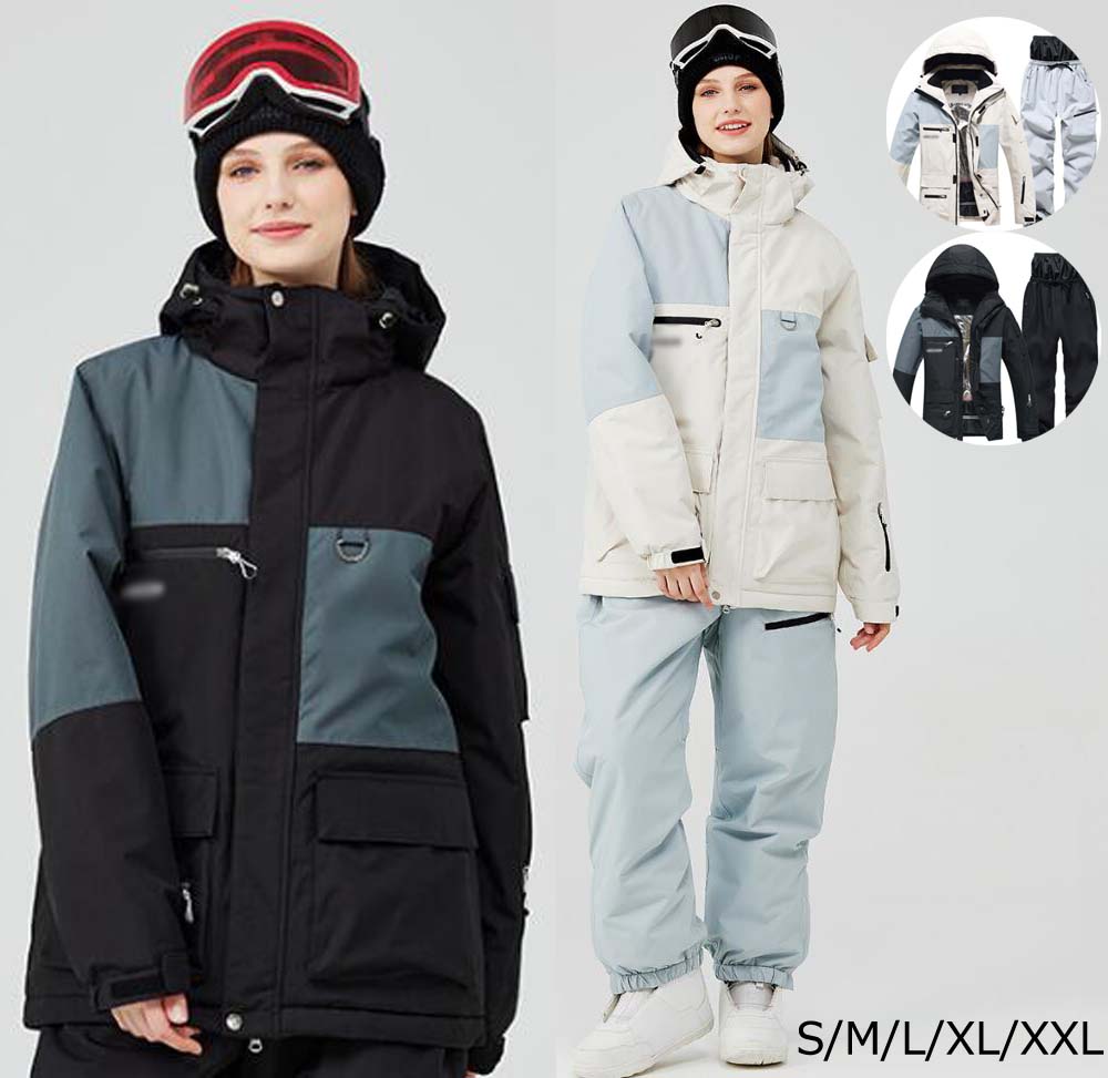 スキーウェア 防寒 防水 カップル ペアスノーウェア ジャケット パンツ レディース スノーボードウェア..