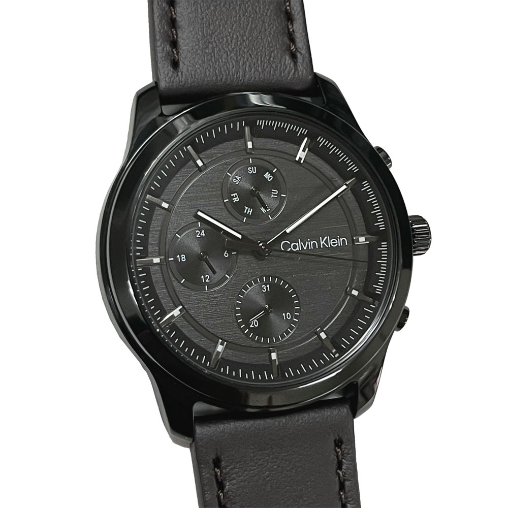カルバンクライン 腕時計 メンズ CALVIN KLEIN レザーベルト クォーツ ダイヤルカラー ブラック 25200212