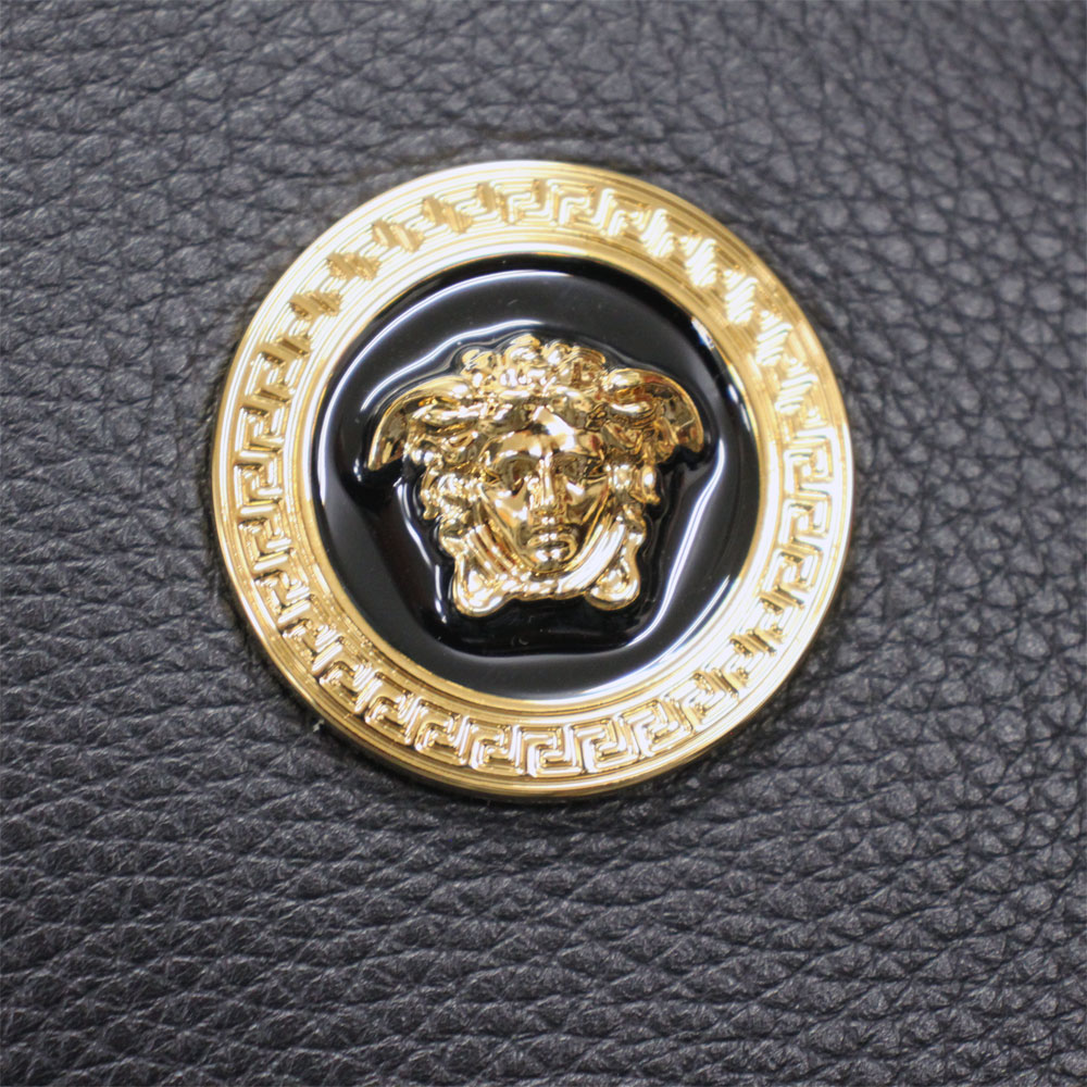 ヴェルサーチ バッグ メンズ レディース VERSACE 斜め掛けショルダーバッグ メドゥーサ レザー ブラック 1002885 1A02187
