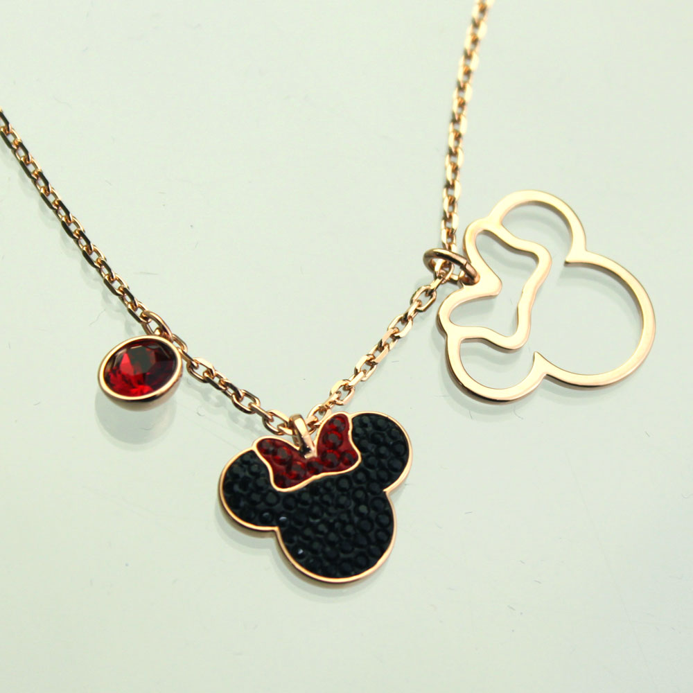スワロフスキー ネックレス ペンダント レディース ミニー ミッキー90周年 ローズゴールド/ブラック SWAROVSKI 5429090のサムネイル