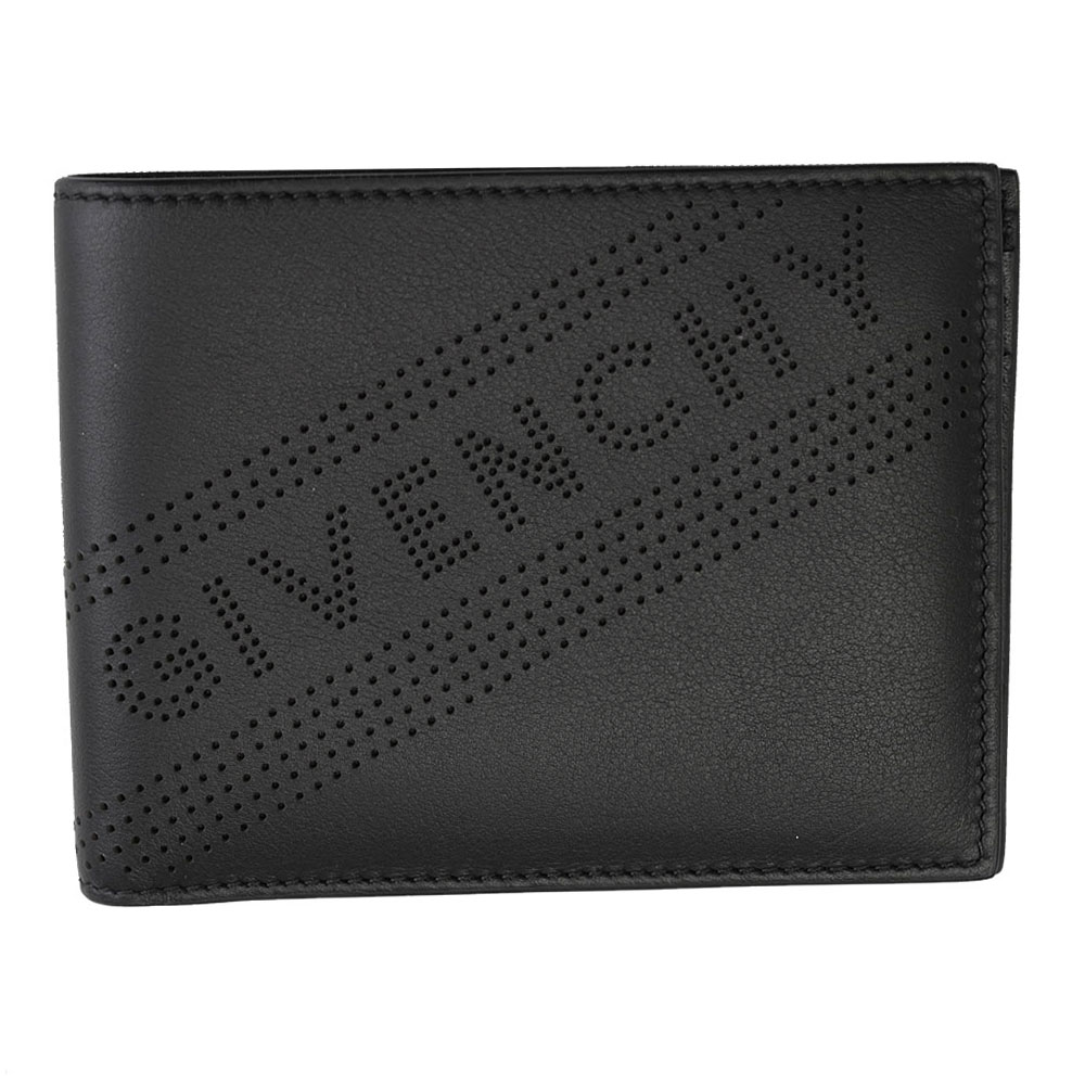 ジバンシー 財布 メンズ GIVENCHY 二つ折り札入れ パーフォレイテッド レザー ブラック BK6012K0GK 001