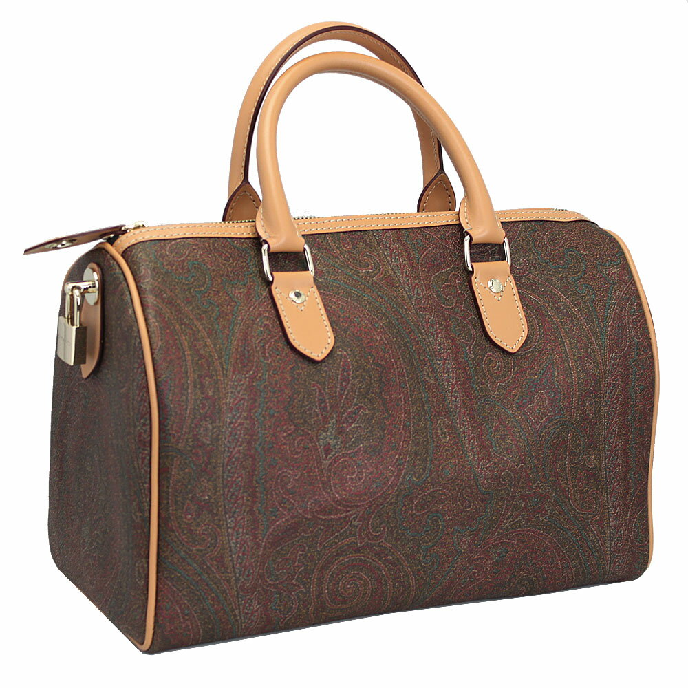 エトロ バッグ レディース ETRO ハンドバッグ ミニボストン ペイズリー柄 PVCコーティング×レザー 00001 8010 0600のサムネイル