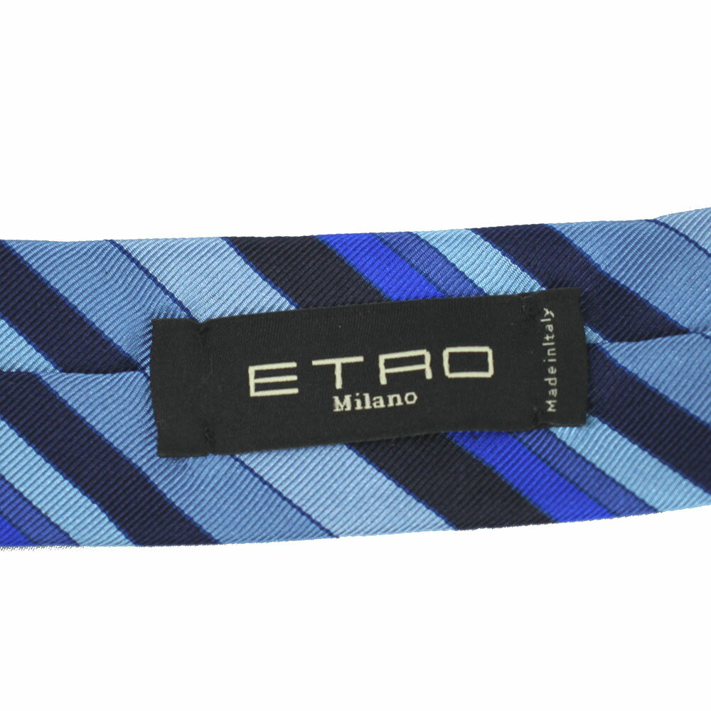 エトロ ネクタイ ETRO シルク100% ストライプ ブルー系マルチカラー 12026 3109 0200