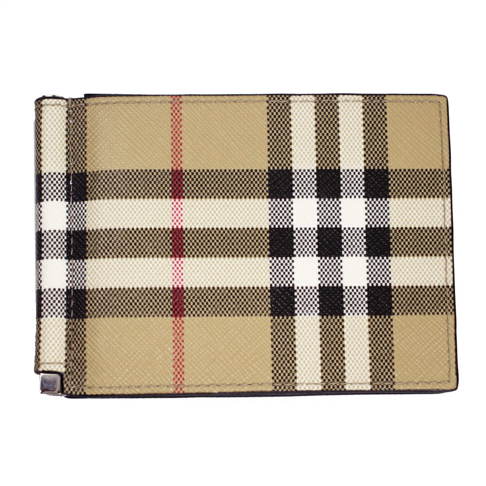 バーバリー マネークリップ バーバリー 財布 メンズ BURBERRY マネークリップ チェック PVC×レザー 8062626