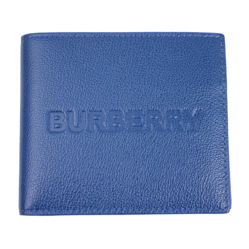 バーバリー 財布 メンズ BURBERRY 二つ折り札入れ エンボスロゴ レザー ブルー系 80715281 バーバリー 財布 メンズ BURBERRY 二つ折り札入れ エンボスロゴ レザー ブルー系 80715281