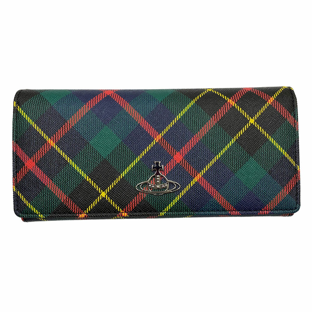ヴィヴィアン ウエストウッド 財布 レディース Vivienne Westwood 長財布 DERBY ダービー ヴィーガンレザー HUNTING TARTAN 51040027 31839 O102のサムネイル