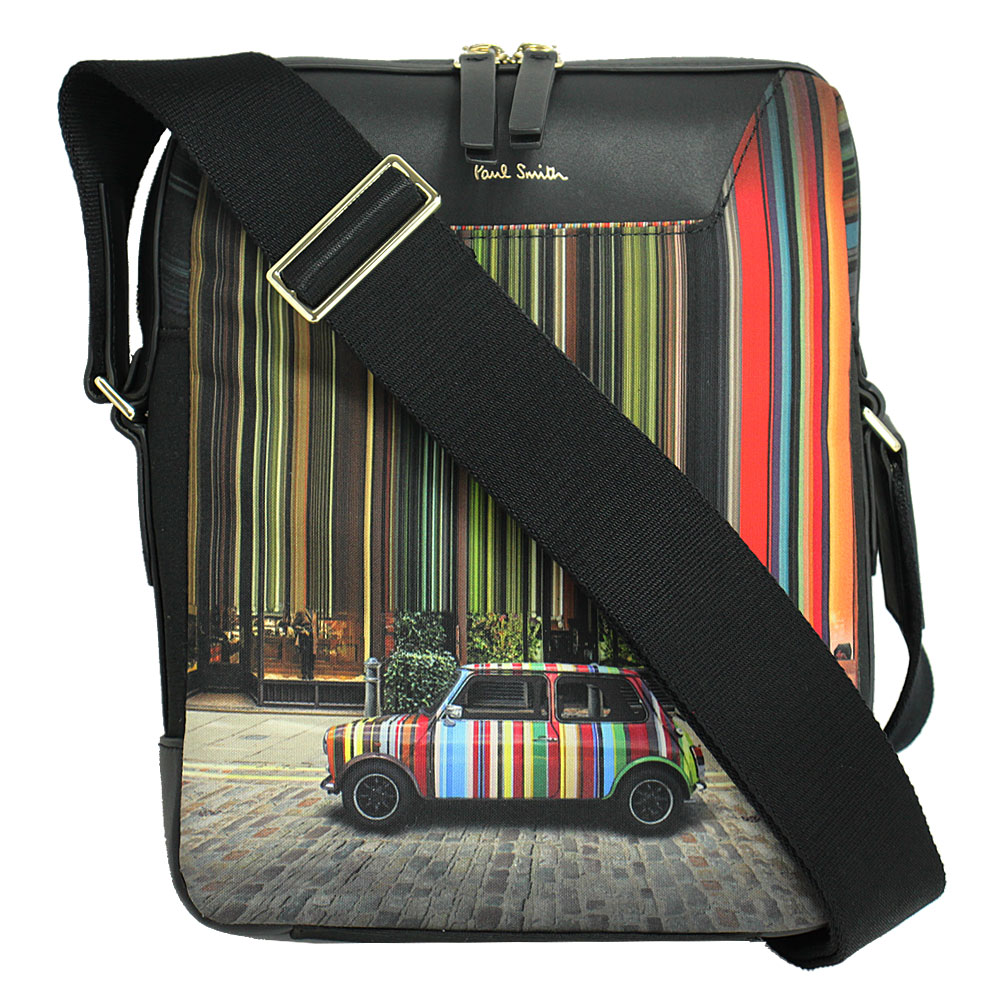 ポールスミス バッグ メンズ PAUL SMITH 斜め掛けショルダーバッグ ミニクーパー マルチストライプ M1A 6285 GMINCO PR