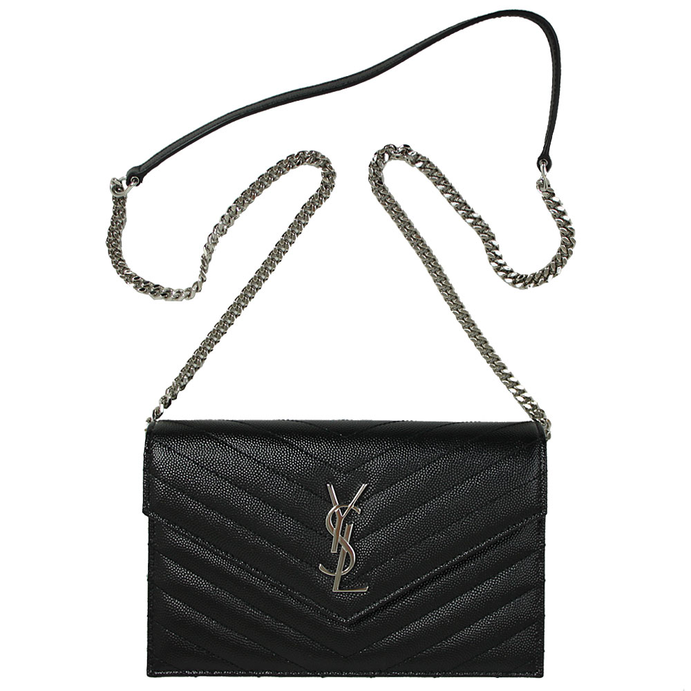 サンローラン バッグ レディース SAINT LAURENT チェーンショルダー チェーンウォレット 2WAY レザー ブラック 695108 BOW02 1000のサムネイル