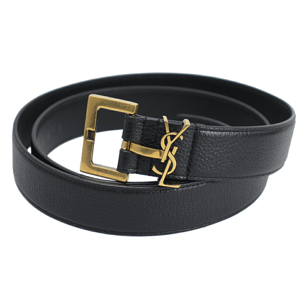 サンローラン ベルト メンズ SAINT LAURENT カサンドラ レザー ブラック 95cm 634440 DTI0W 1000
