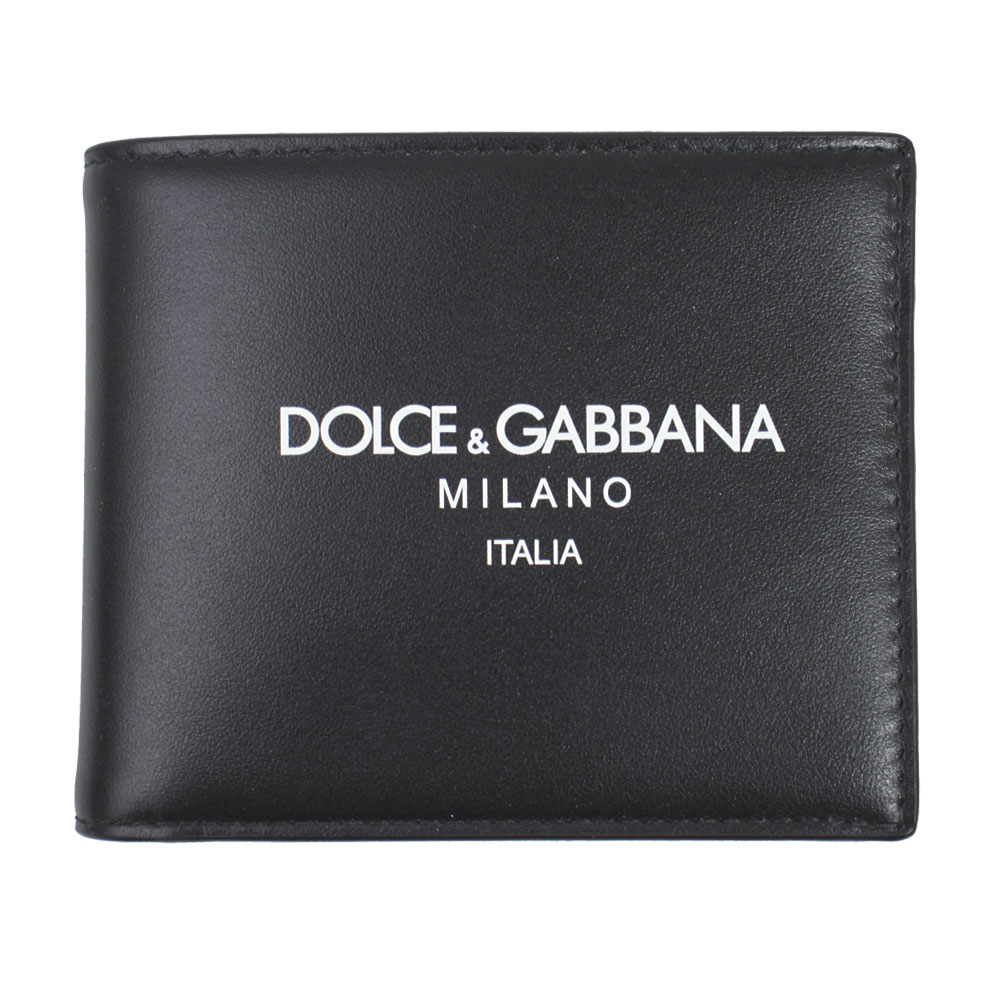 Ｄ＆Ｇ 財布（メンズ） ドルチェ＆ガッバーナ 財布 メンズ DOLCE＆GABBANA 二つ折り財布 ロゴ レザー ブラック BP3102 AN244 HNII7