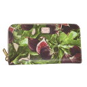 ドルチェ&ガッバーナ 財布 レディース DOLCE&GABBANA ラウンドファスナー長財布 イチジクプリント 型押しレザー マルチカラー BI0473 AV101 HFS54-5