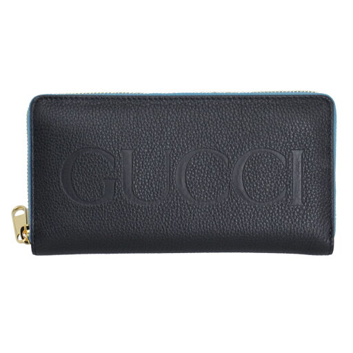 グッチ 財布 メンズ レディース GUCCI ラウンドファスナー長財布 エンボスロゴ レザー ブラック×ブルー系 アウトレット 658691 0AAAZ 1199 グッチ 財布 メンズ レディース GUCCI ラウンドファスナー長財布 エンボスロゴ レザー ブラック×ブルー系 アウトレット 658691 0AAAZ 1199