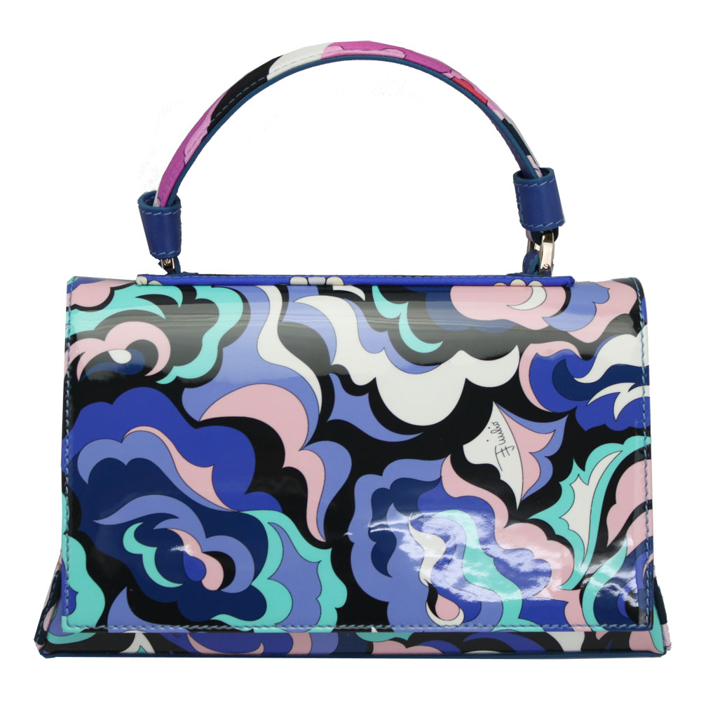 エミリオプッチ バッグ レディース EMILIO PUCCI ハンドバッグ ショルダーバッグ 2WAY ブルー系マルチカラー アウトレット 8RBC02-1