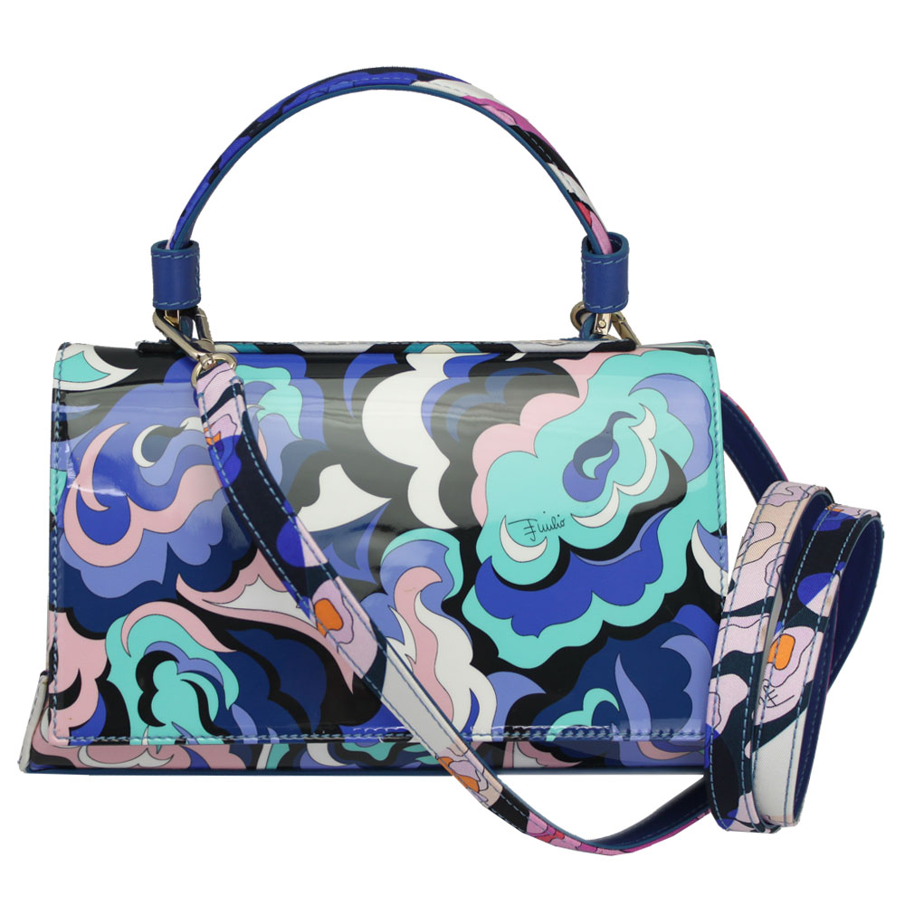 エミリオプッチ バッグ レディース EMILIO PUCCI ハンドバッグ ショルダーバッグ 2WAY ブルー系マルチカラー アウトレット 8RBC02-3