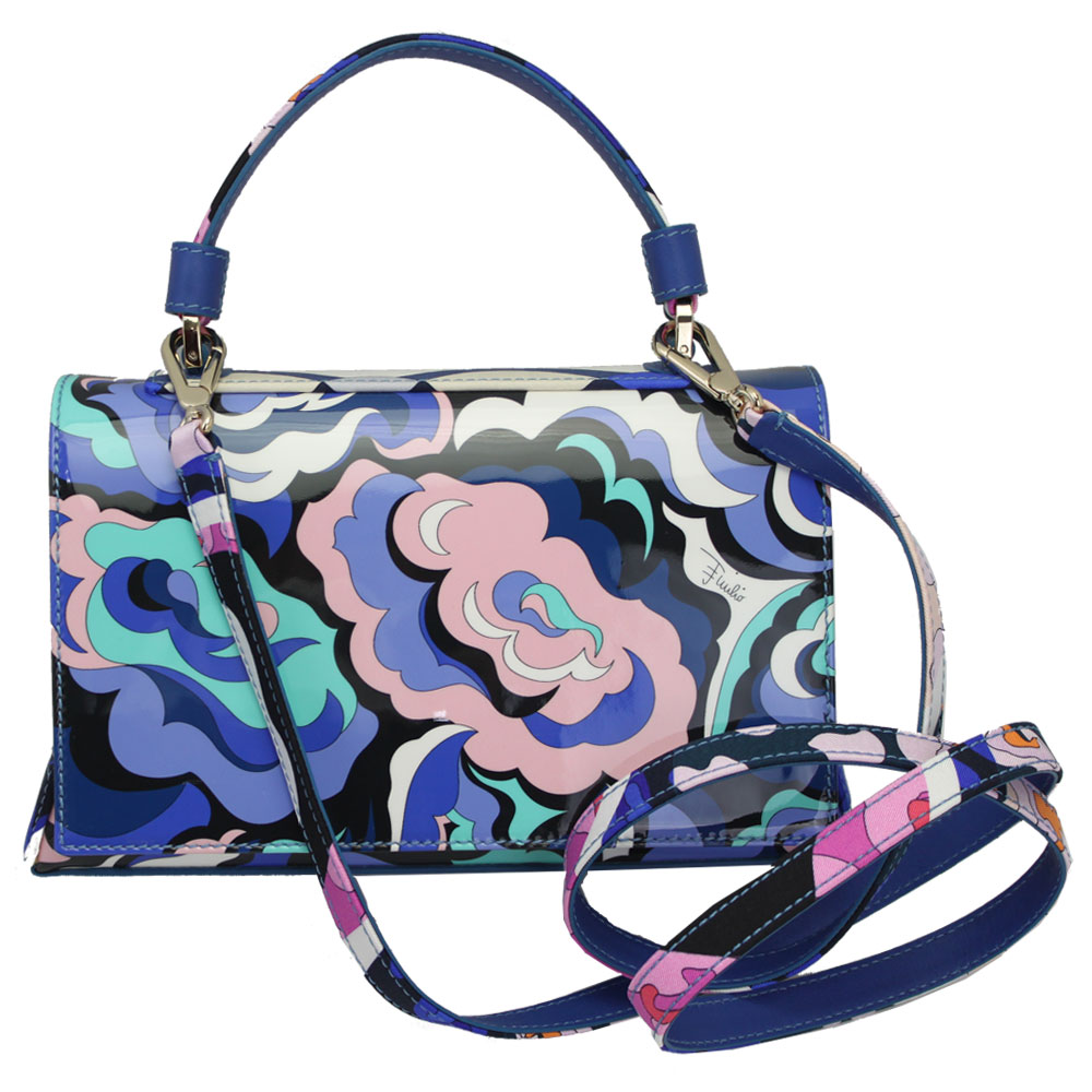 ハンドバッグ エミリオプッチ バッグ レディース EMILIO PUCCI ハンドバッグ ショルダーバッグ 2WAY ブルー系マルチカラー アウトレット 8RBC02-4