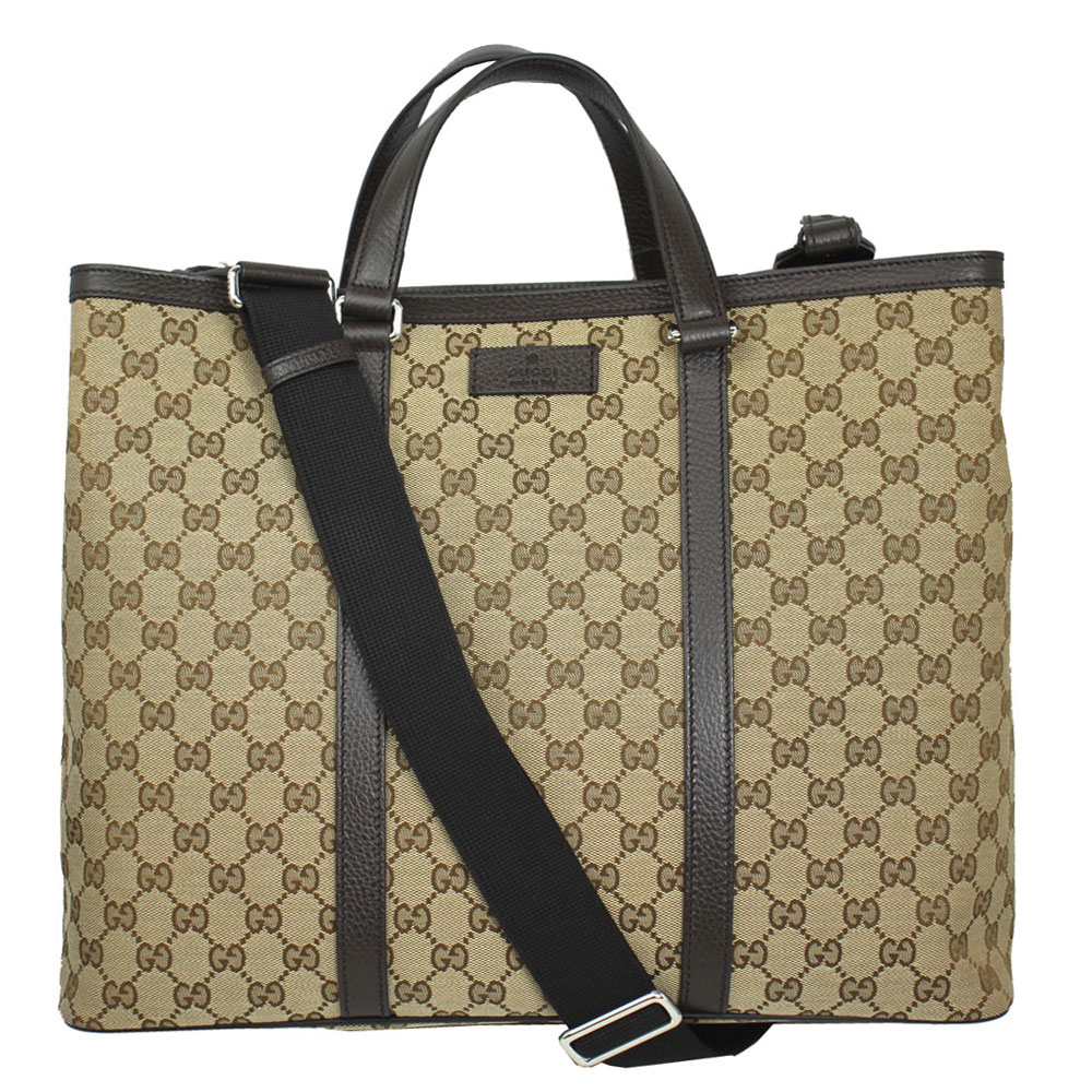 グッチ バッグ レディース GUCCI 2WAY トート/ショルダーバッグ クロスボディ GGキャンバス ベージュ×ブラウン アウトレット 449169 KY9KN 9886のサムネイル