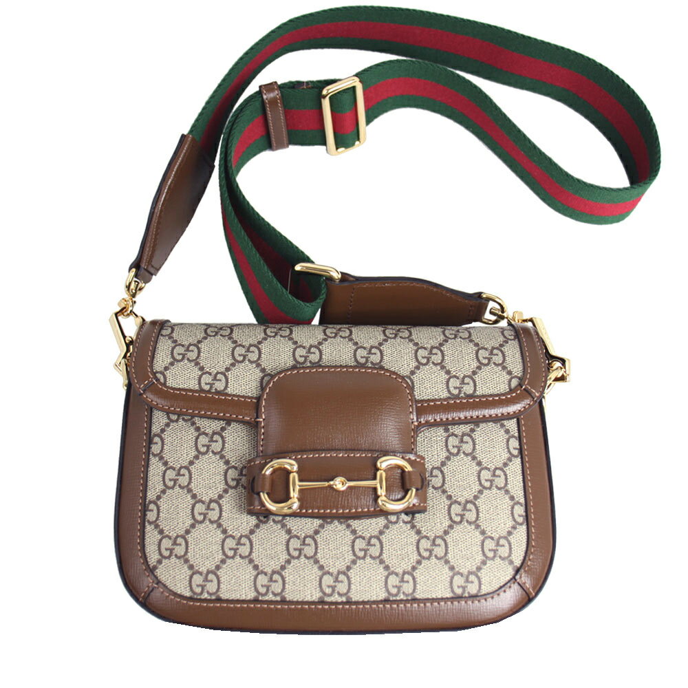 グッチ ショルダーバッグ（レディース） グッチ バッグ レディース GUCCI ミニショルダーバッグ ホースビット 1955 GGスプリーム ベージュ系/ブラウン系 658574 HUHHG 8565