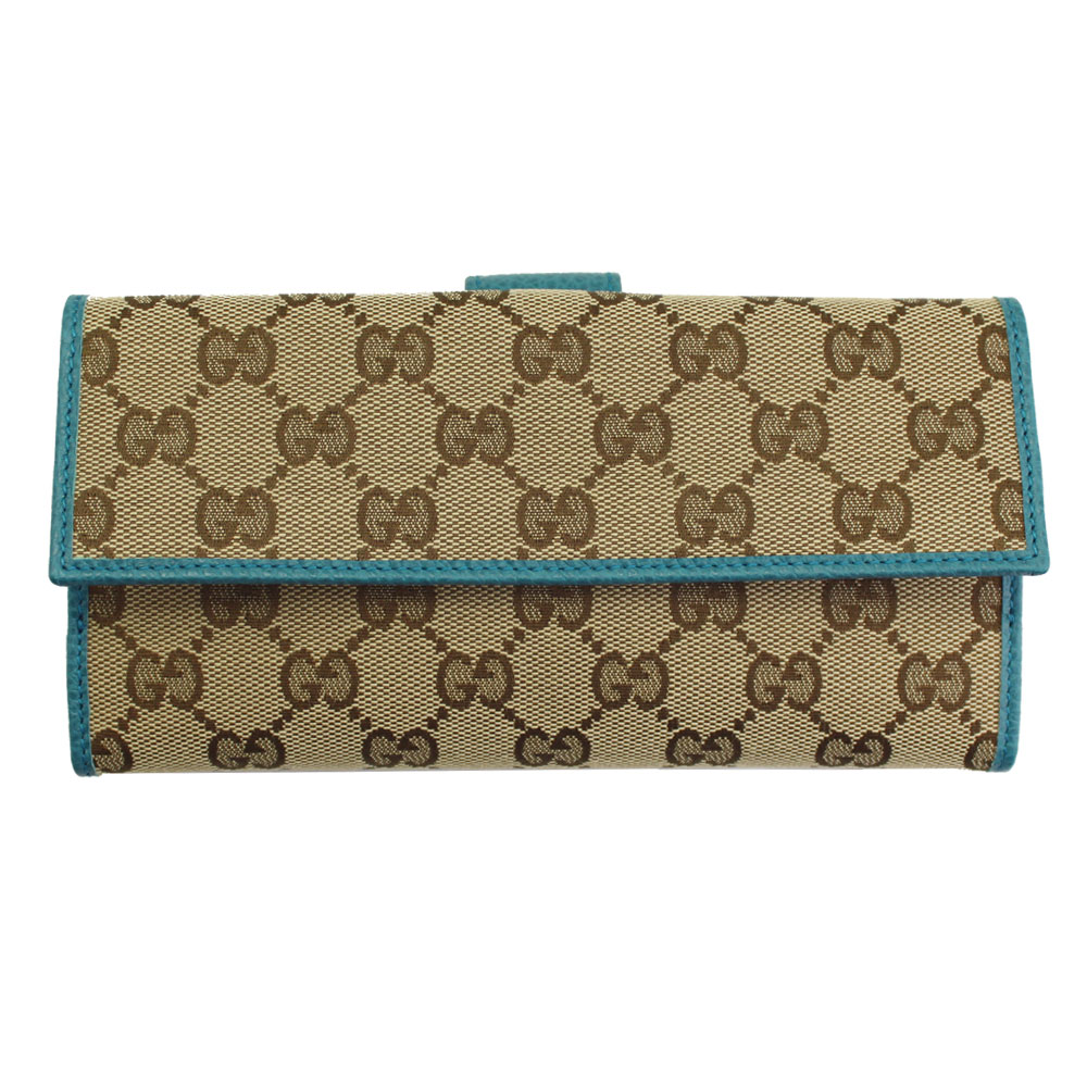 グッチ 財布 レディース 231841 GUCCI 長財布 Wホック GGキャンバス レザー ベージ ...